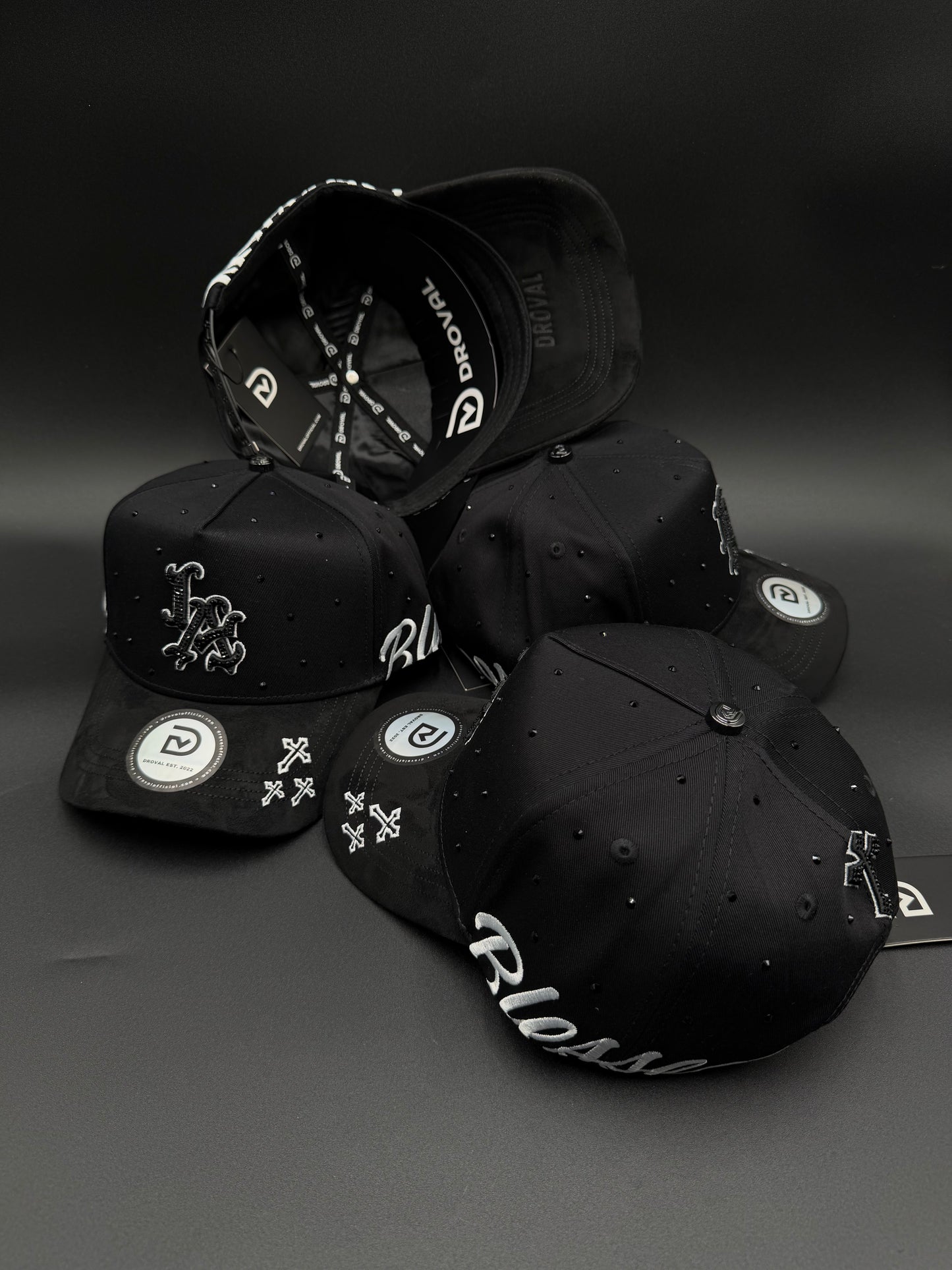 Gorra LA droval diamantes